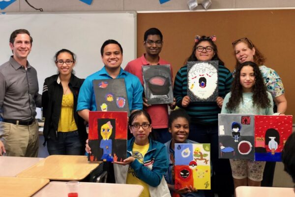 This is a small portion of the students participating in this year's Depression Initiative! The students participated in creating art work for stress relief. (2018) #fightthestigma #ArtTherapy